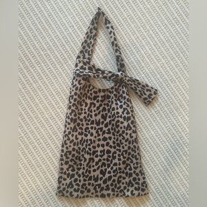 Loeffler Randall Bex Knot Leopard Purse
